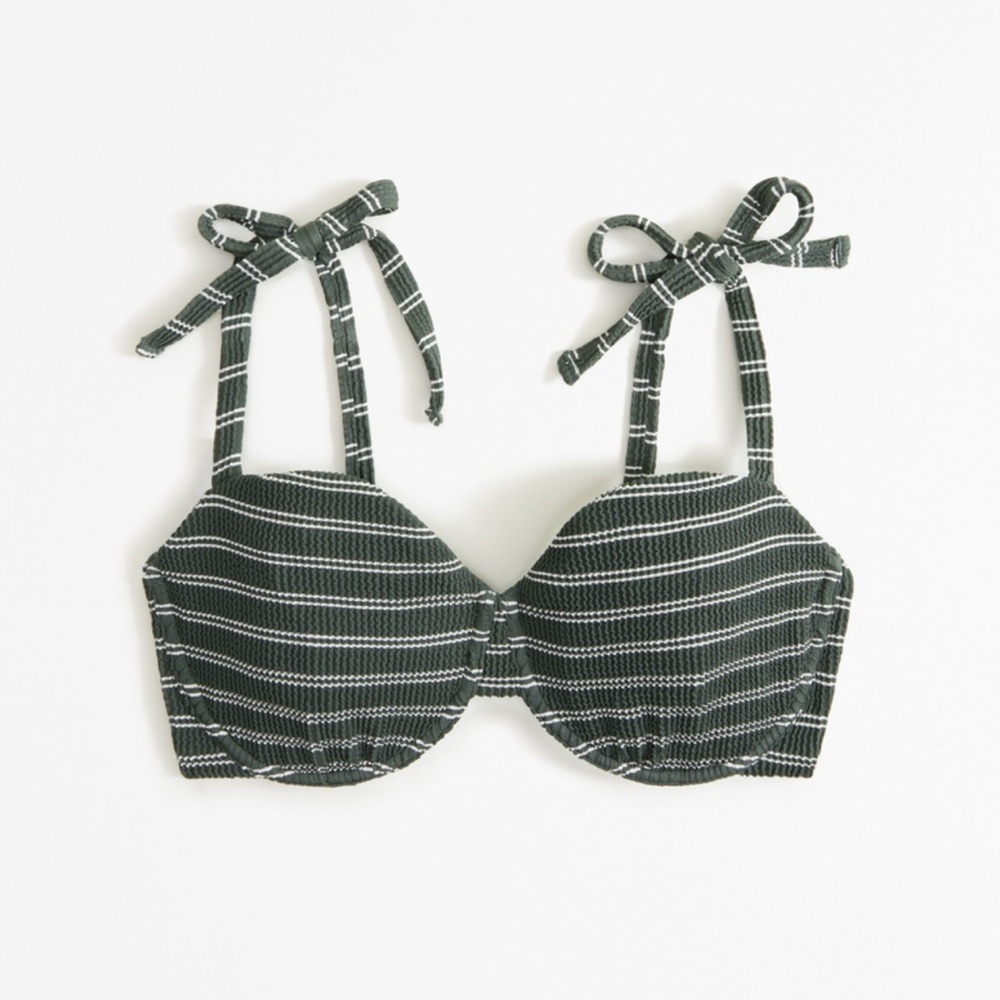 Abercrombie & Fitch Curve Love Tie-Strap Underwire Bikini Top